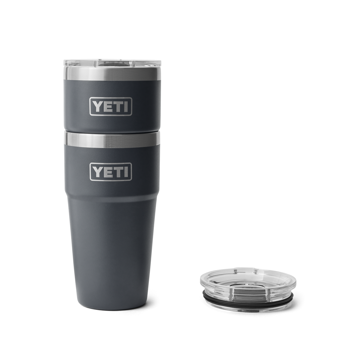 YETI Rambler® 20 oz (591 ml) Stapelbarer Becher Charcoal