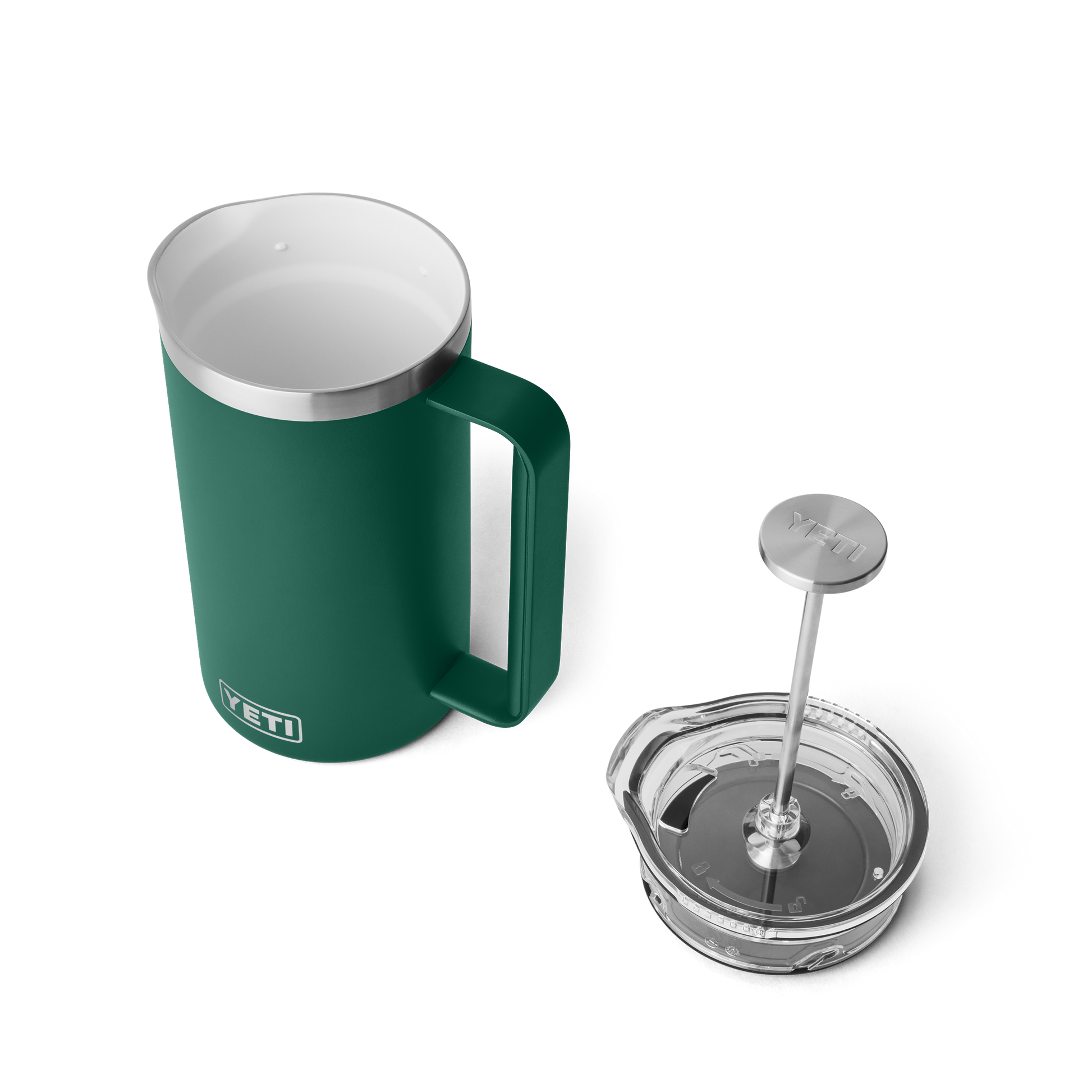 YETI Rambler™ 34 oz (1 L) Stempelkanne Black Forest Green