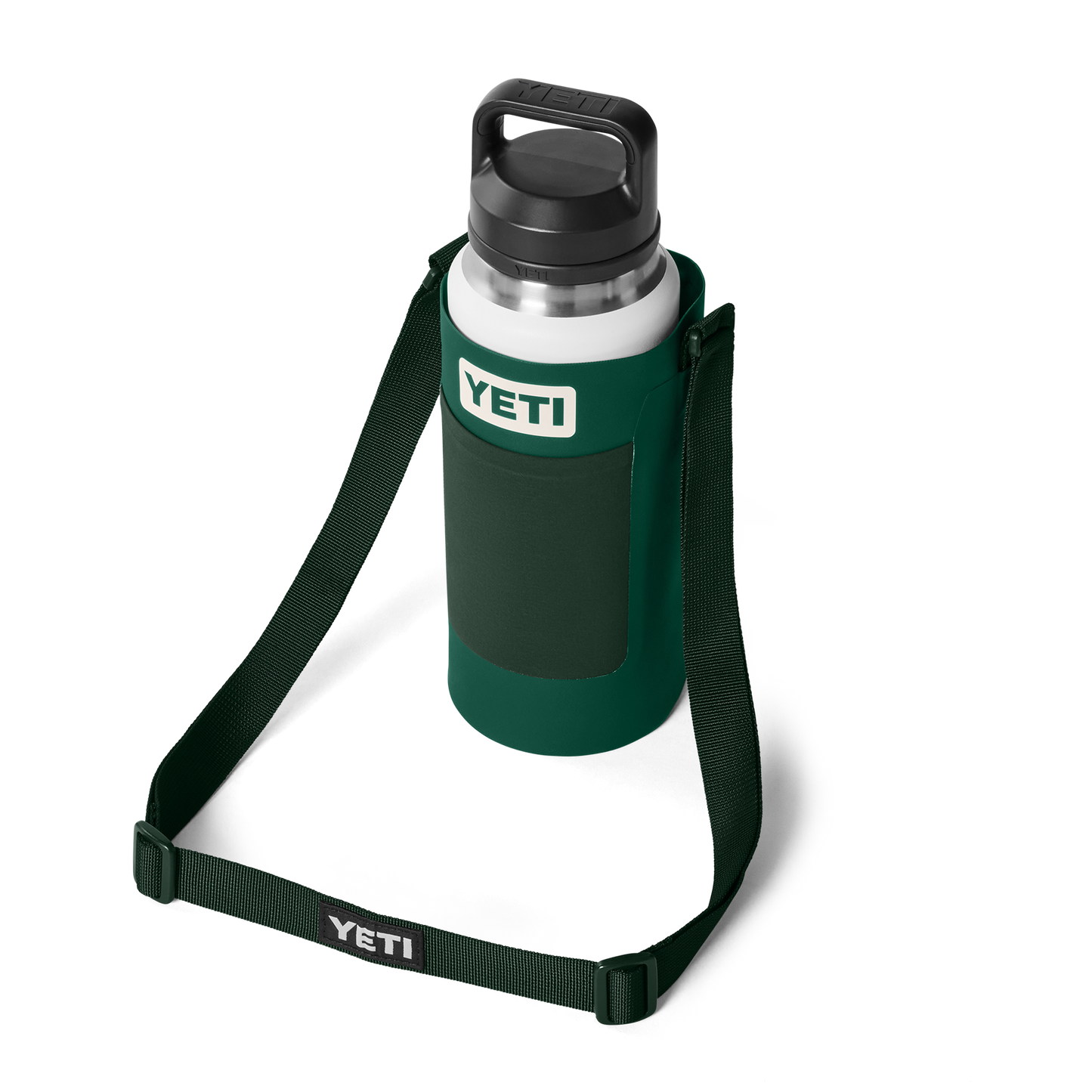 YETI Rambler® Bottle Sling Groß Black Forest Green