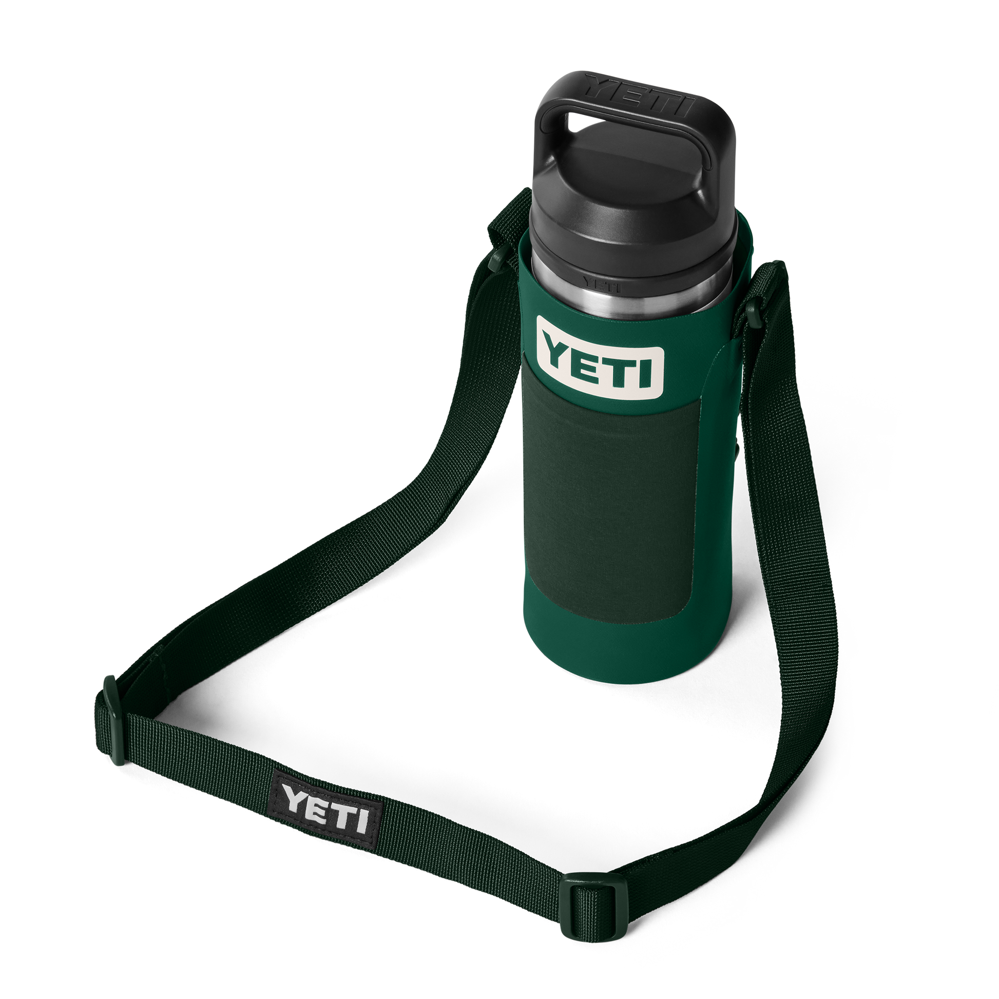 YETI Rambler® Bottle Sling Klein Black Forest Green