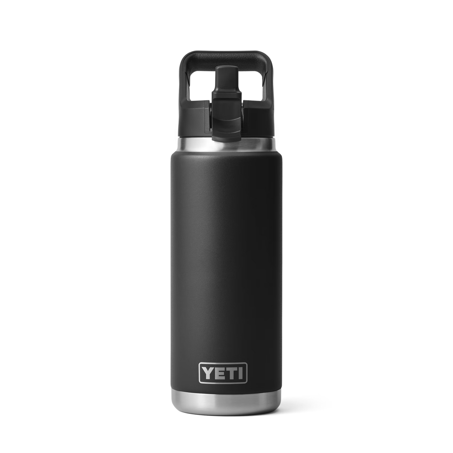 YETI Rambler® 26 oz (739 ml) Flasche Mit Trinkhalm-Deckel Schwarz