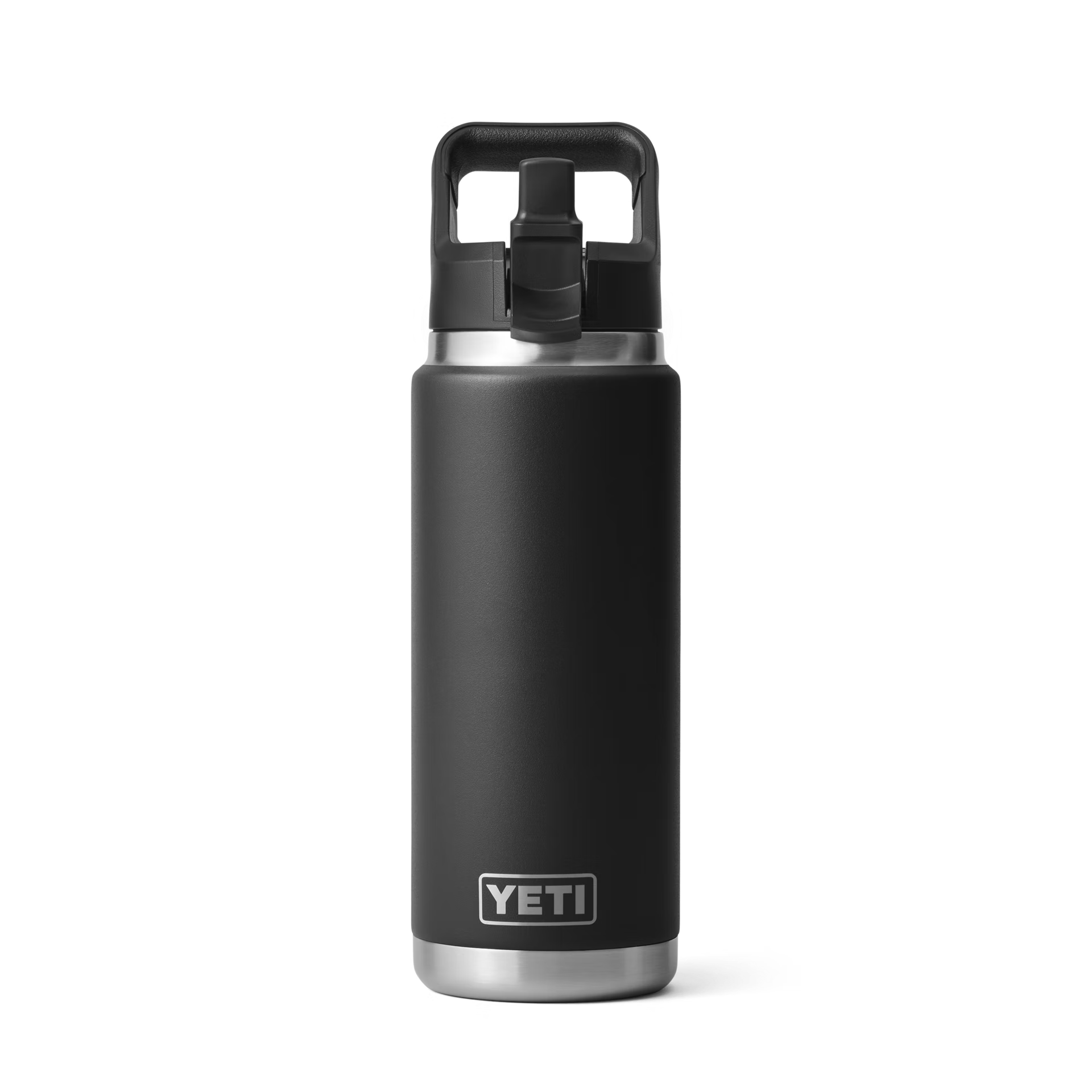 YETI Rambler® 26 oz (739 ml) Flasche Mit Trinkhalm-Deckel Schwarz