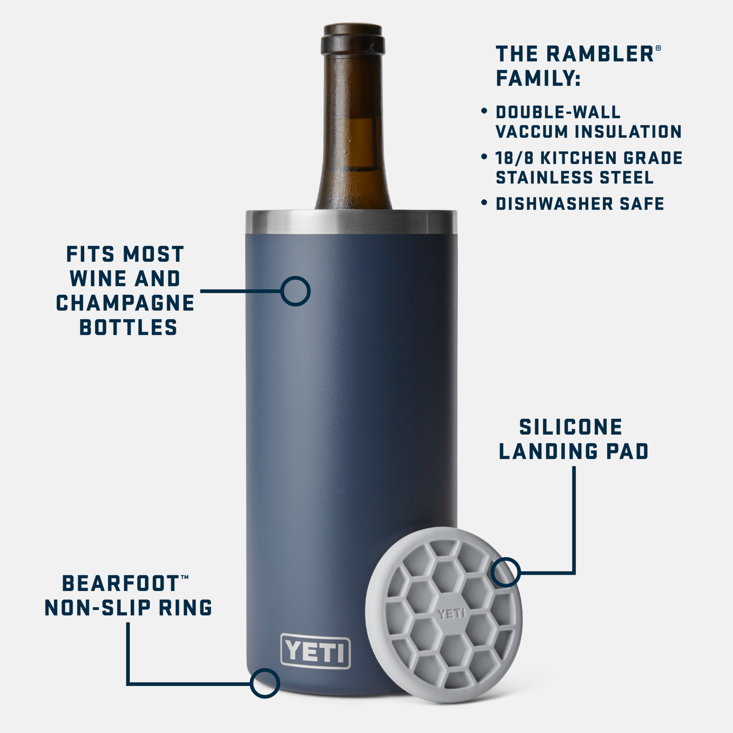 YETI Rambler® Weinkühler Stainless Steel