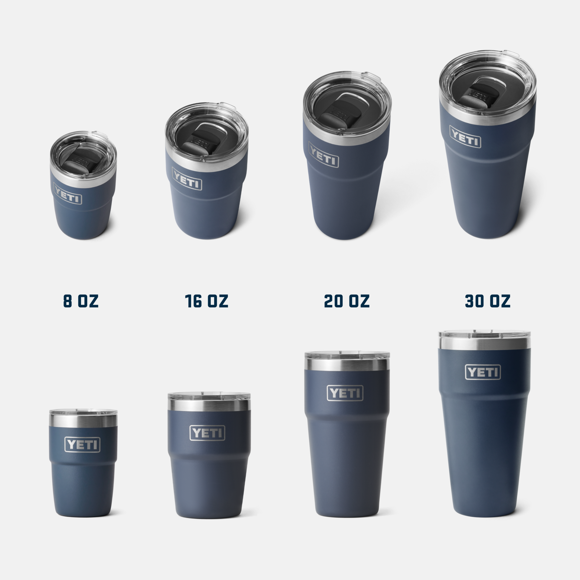 YETI Rambler® Stapelbarer Becher mit 30 oz (887 ml) Fassungsvermögen Schwarz