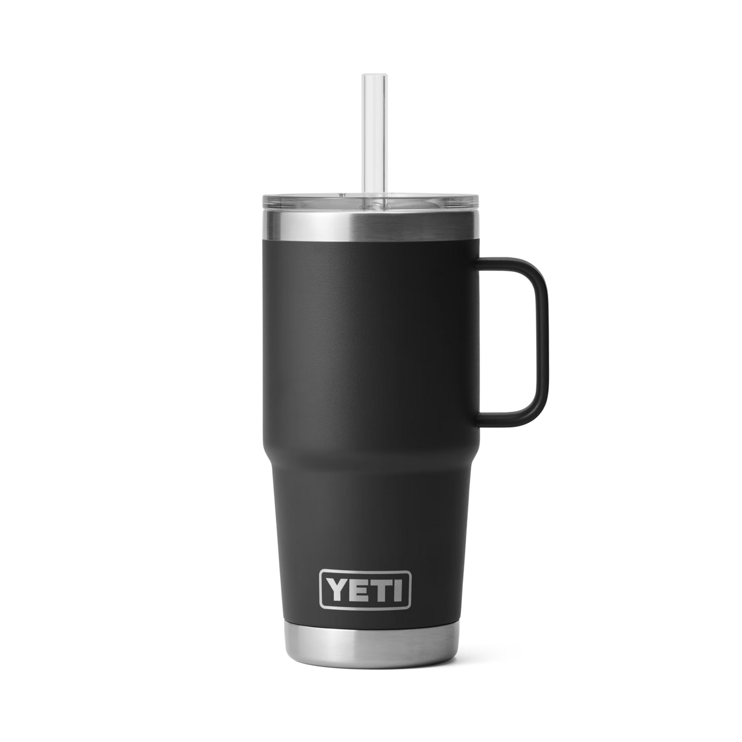 YETI Rambler® 25 oz (710 ml) Trinkbecher Mit Trinkhalm-deckel Schwarz