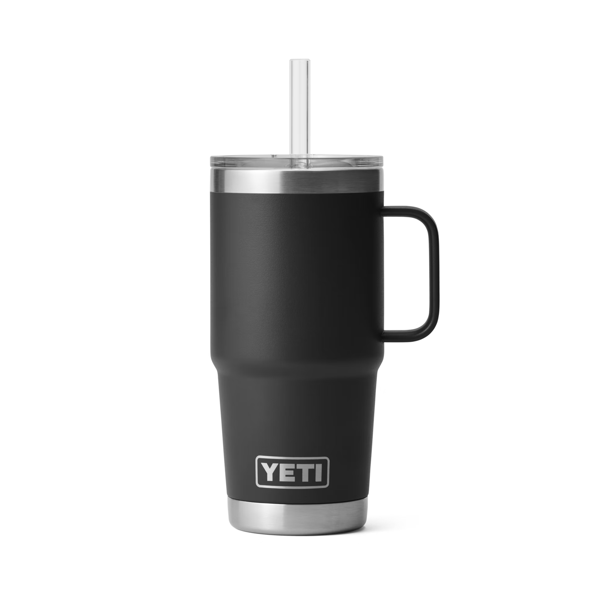 YETI Rambler® 25 oz (710 ml) Trinkbecher Mit Trinkhalm-deckel Schwarz