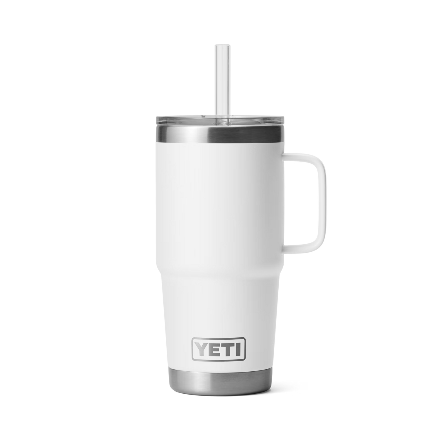 YETI Rambler® 25 oz (710 ml) Trinkbecher Mit Trinkhalm-deckel Weiss