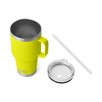 YETI Rambler® 35 oz (994 ml) Trinkbecher Mit Trinkhalm-deckel Firefly Yellow